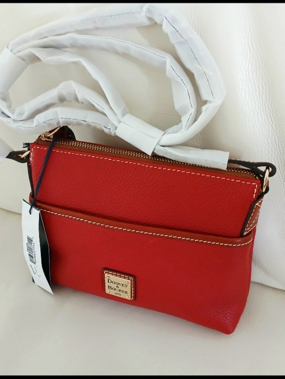 Dooney & Bourke Red Pebbled Leather Crossbody Bag NWT